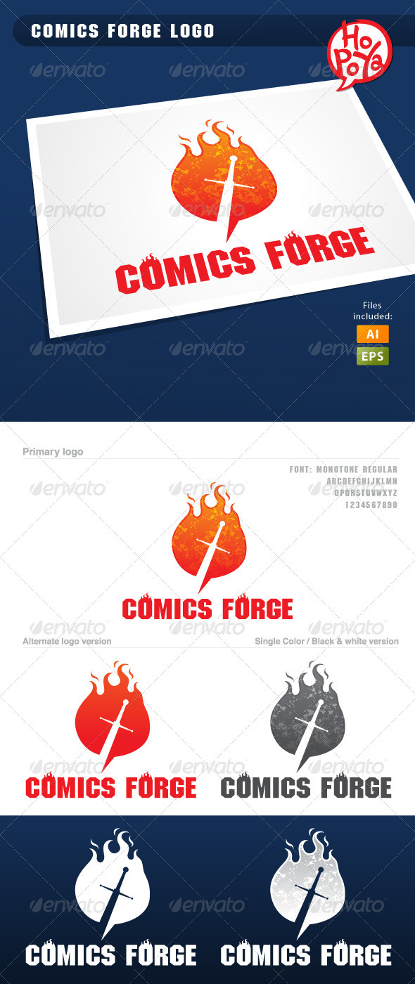 Comics Forge Logo - Symbols Logo Templates