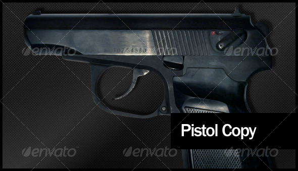 Real Pistol Model - Industrial & Science Isolated Objects