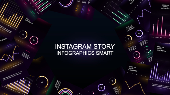 Story glowing infographics
