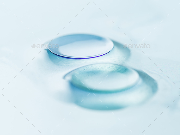 Detail of hard contact lenses
