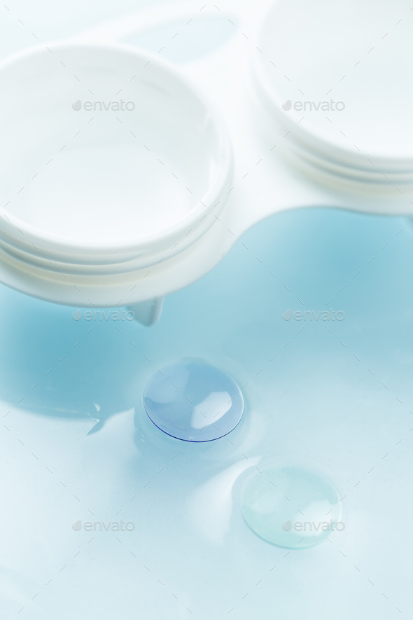 Hard contact lenses with storage case