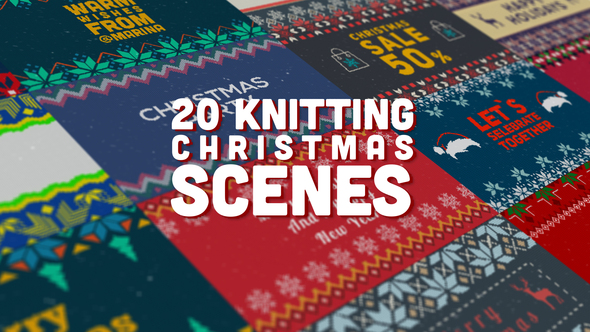 Knitting Christmas Scenes - VideoHive 25115750
