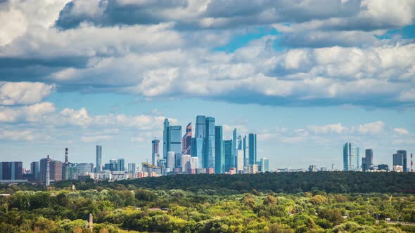 Moscow skyline and city skyscrapers alt