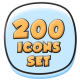 200 Icons Set - VideoHive Item for Sale