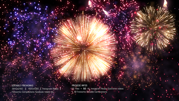 Editable Fireworks Template - VideoHive 25116839