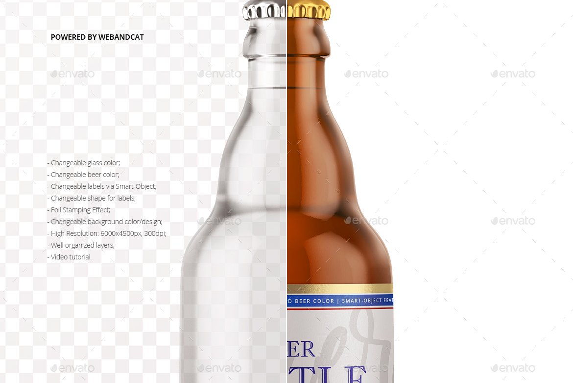 Steinie Beer Bottle Mock-up by webandcat | GraphicRiver