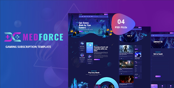 Gaming Company Website Template PSD Freebie – Download PSD