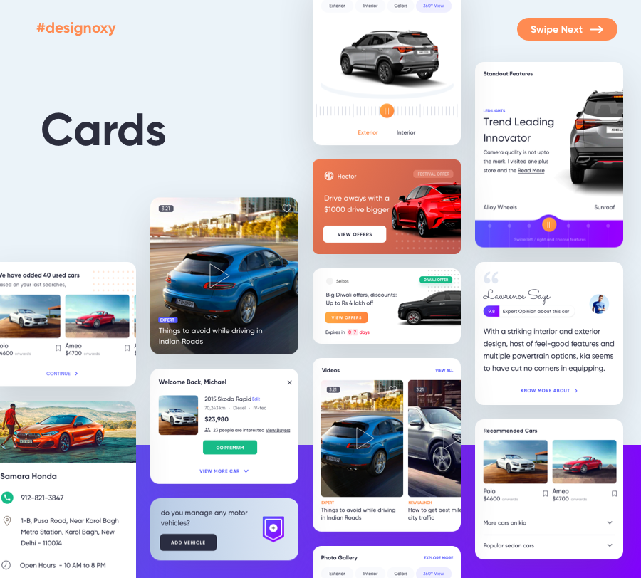 Carnow - buy rent and sell mobile app UI kit