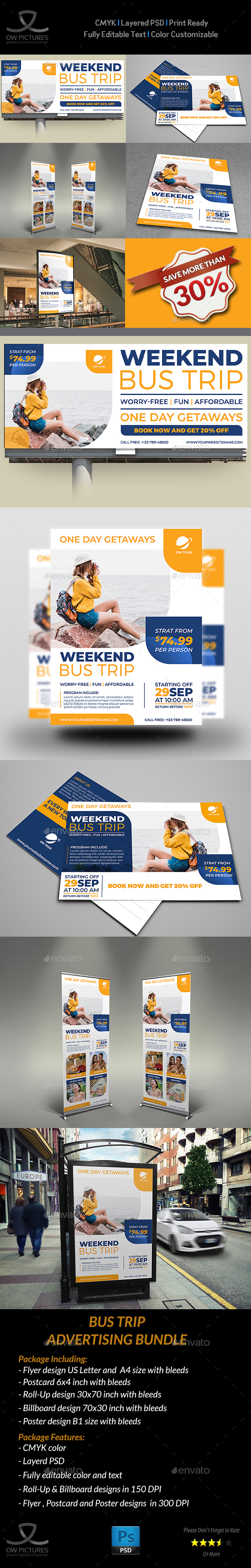 Bus Trip Advertising Bundle Template For Bus Trip Flyer Templates Free