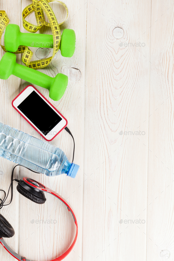 Fitness and diet concept background - Stock Photo - Images