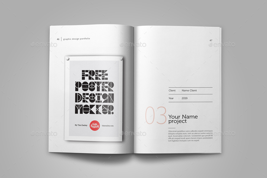 graphic design portfolio templates free download