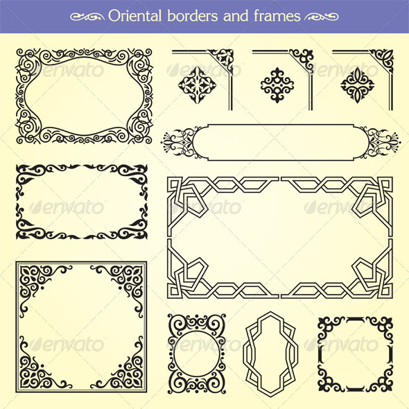 Oriental Asian Borders And Frames