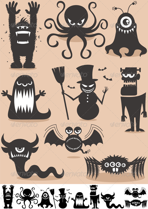 Silhouette Monsters - Monsters Characters