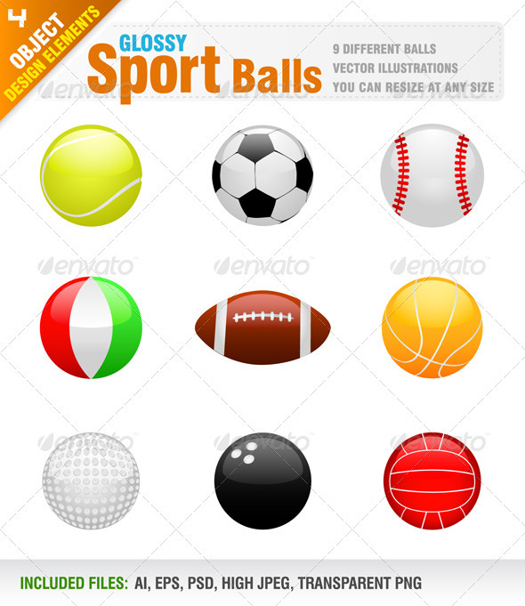 9 Sport balls - Sports/Activity Conceptual