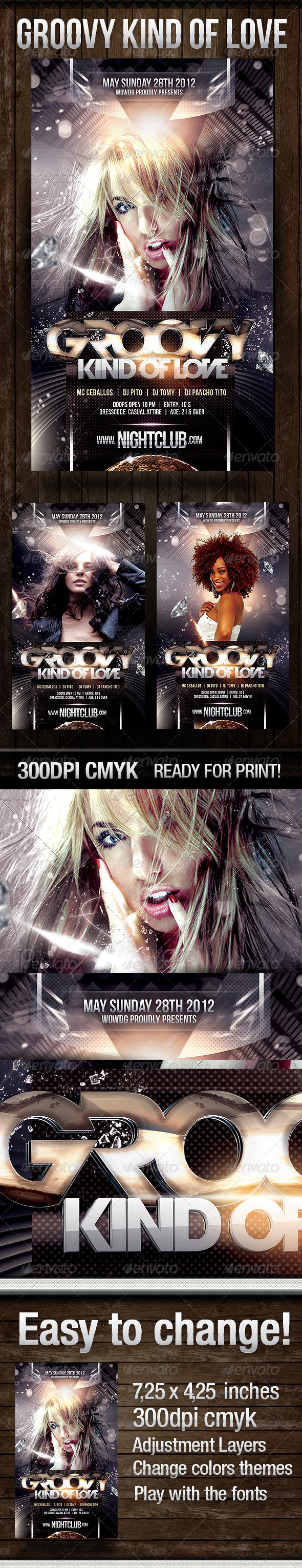 Groovy Kind of Love - Flyers Print Templates