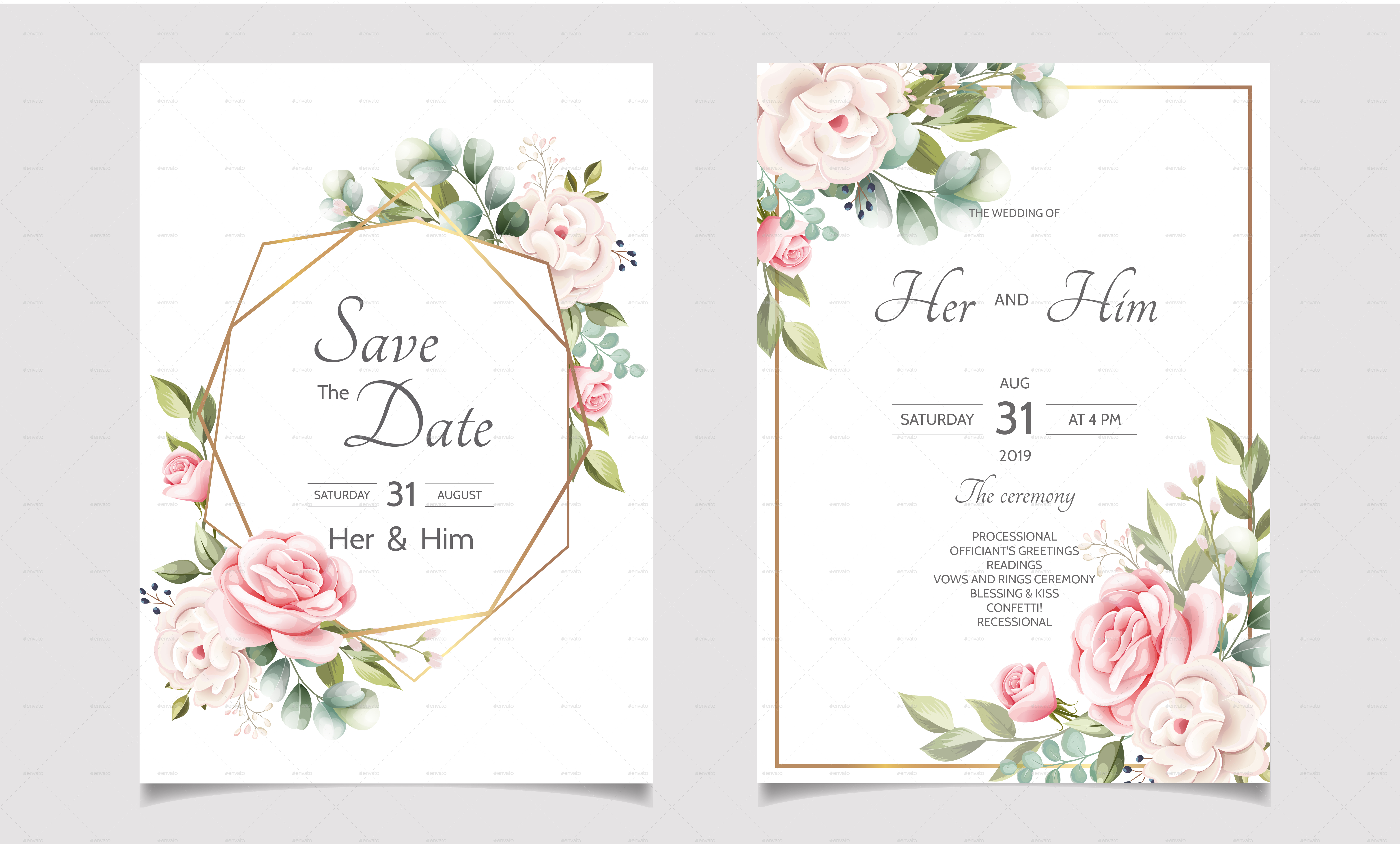 Wedding Invitation Cards, Vectors | GraphicRiver