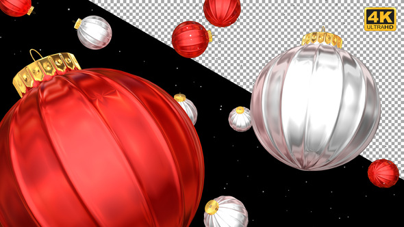 Christmas Balls Transitions 4K