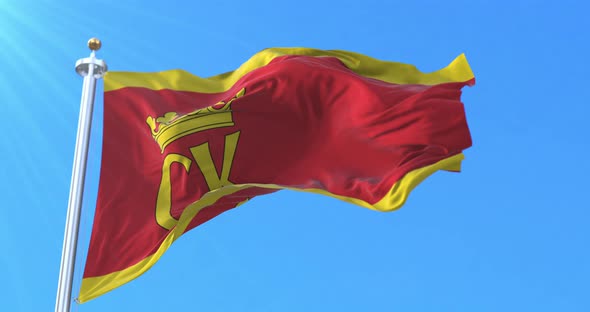 Flag of Kielce City, Poland alt