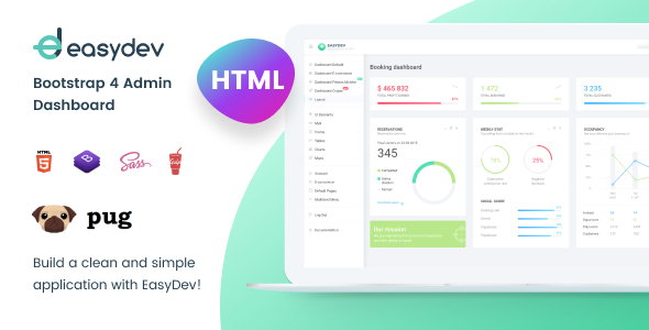 EasyDev — Developer Friendly HTML Bootstrap 4 Admin Template