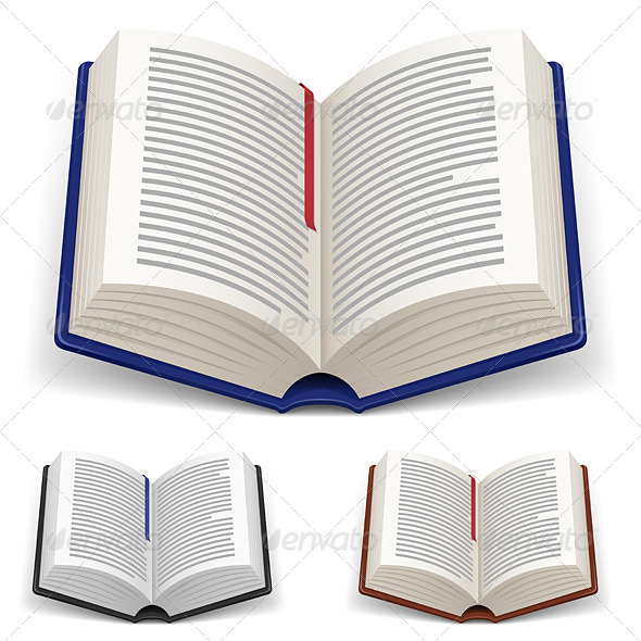 Open Books - Objects Vectors