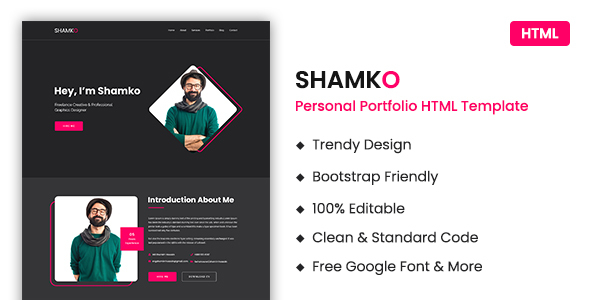 Shamko - Personal - ThemeForest 25061670