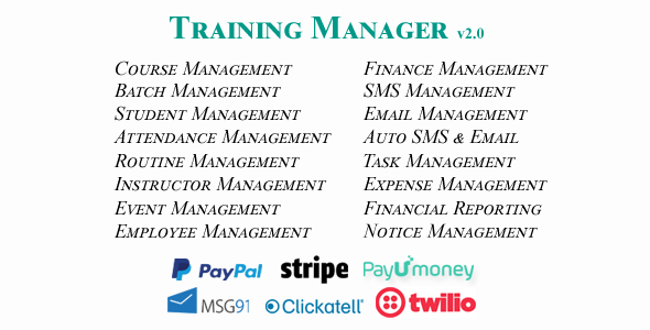Training Manager – Ultimate Training / Coaching / Learning Center Management System