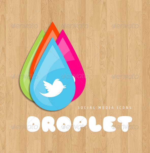 Droplet Social Media Icons in Web Icons - product preview 3