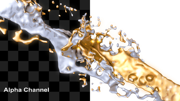Gold Silver Fluid Collision 3 alt