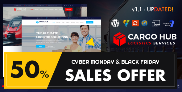 Cargo HUB - Transportation and Logistics WordPress Theme