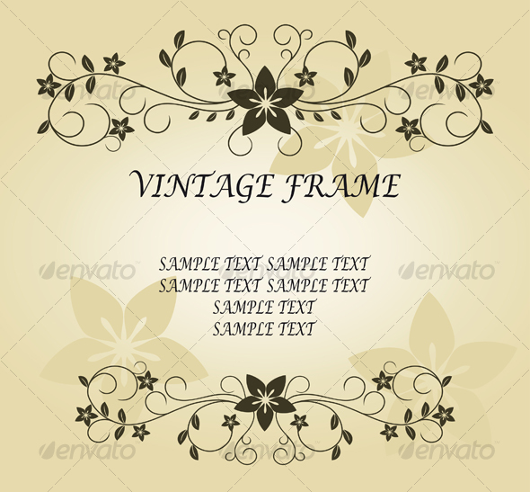 Vintage frame - Backgrounds Decorative