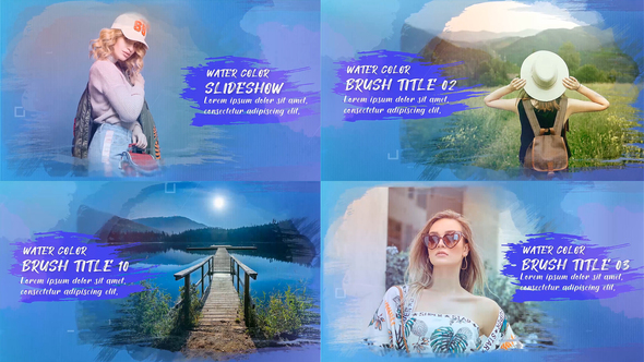 Water Color Slideshow - VideoHive 25167356