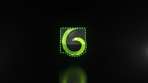 Glitchy Neon Logo Reveal