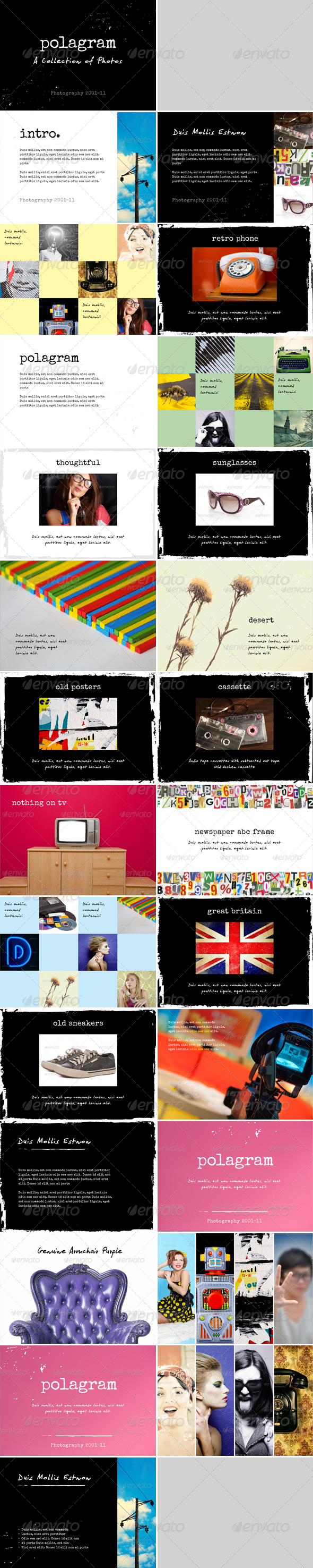 Photogram - Photo Album or Folio - Photo Albums Print Templates