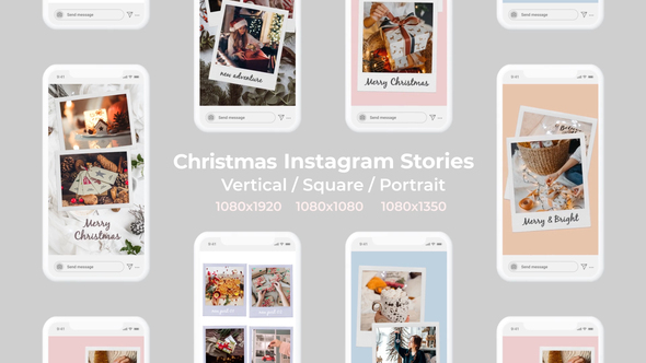 Christmas Instagram Stories | Vertical Square Portrait