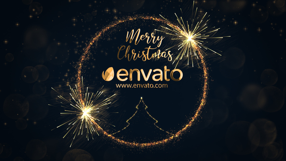 Christmas Sparkler Logo Logo Stings template preview