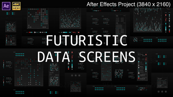 Futuristic Data Screens - VideoHive 25158319