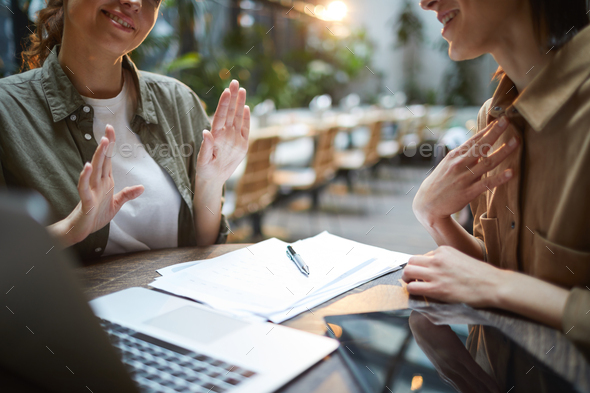 Two Women Discussing Business Proposition - Stock Photo - Images