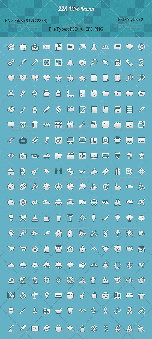 228 Pixel Perfect Icons