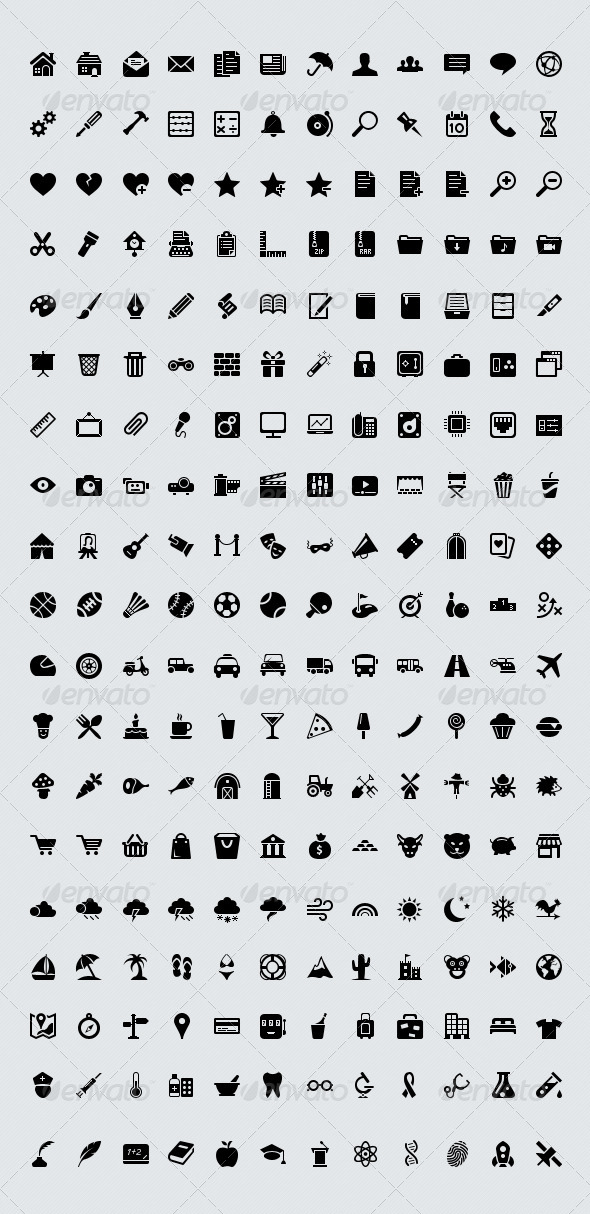228 Pixel Perfect Icons, Icons | GraphicRiver