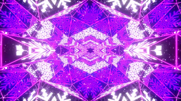 Neon Cyber Snowflakes Vj Loop 2 alt