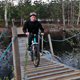 Bicyclist Rides Over The Bridge - VideoHive Item for Sale