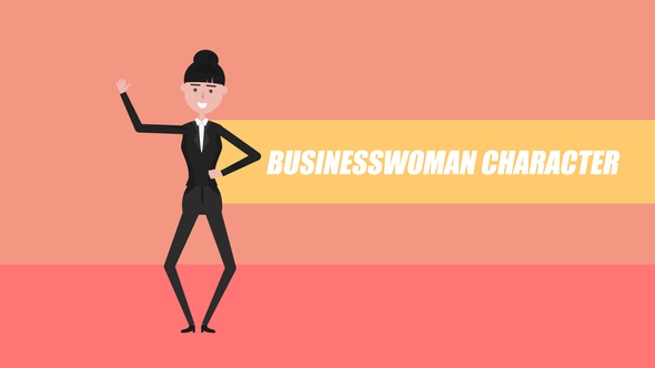 Businesswoman Character Animation - VideoHive 25192195