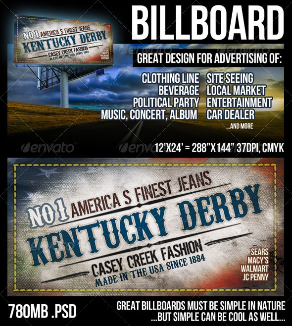 Billboard Design in Large 12'x24' Size - Signage Print Templates