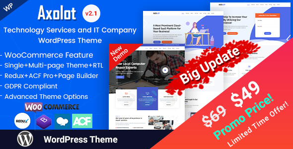 Axolot – IT Solutions & Digital Services WordPress Theme