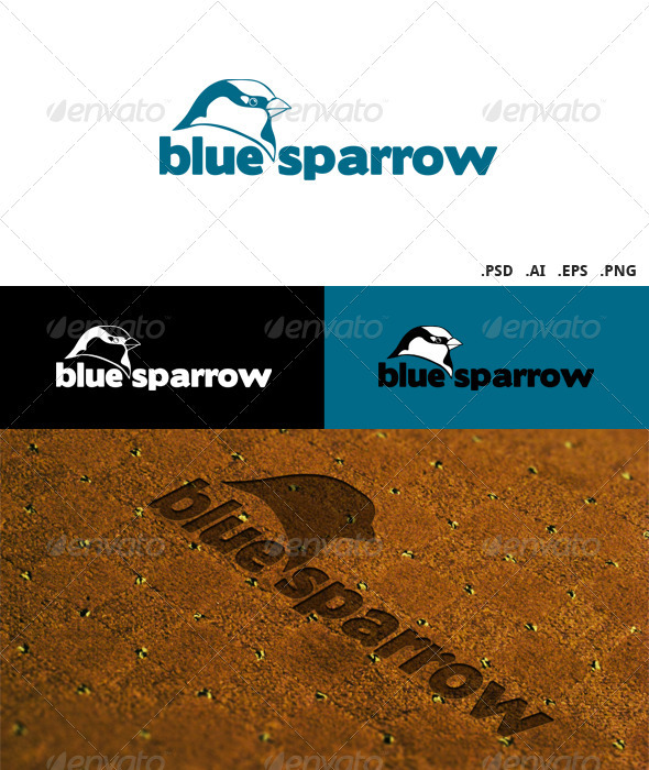 Blue Sparrow Logo - Animals Logo Templates
