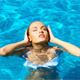 Beautiful Young Woman Resting In Swimming Pool - VideoHive Item for Sale