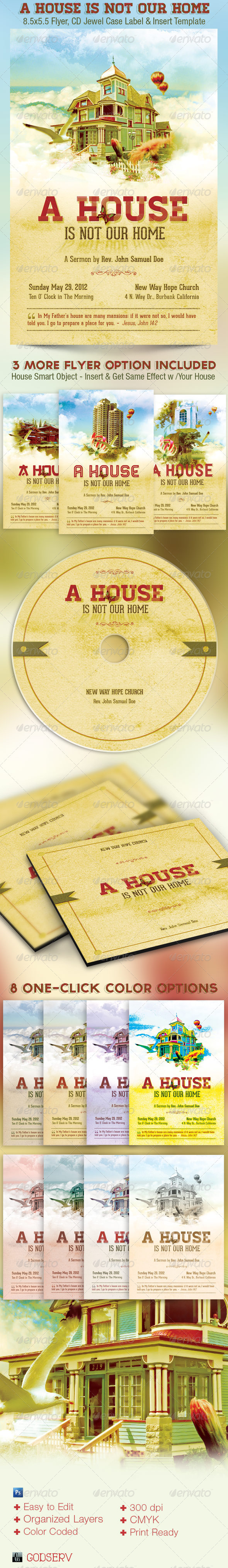 Home Church Flyer CD Template - Church Flyers