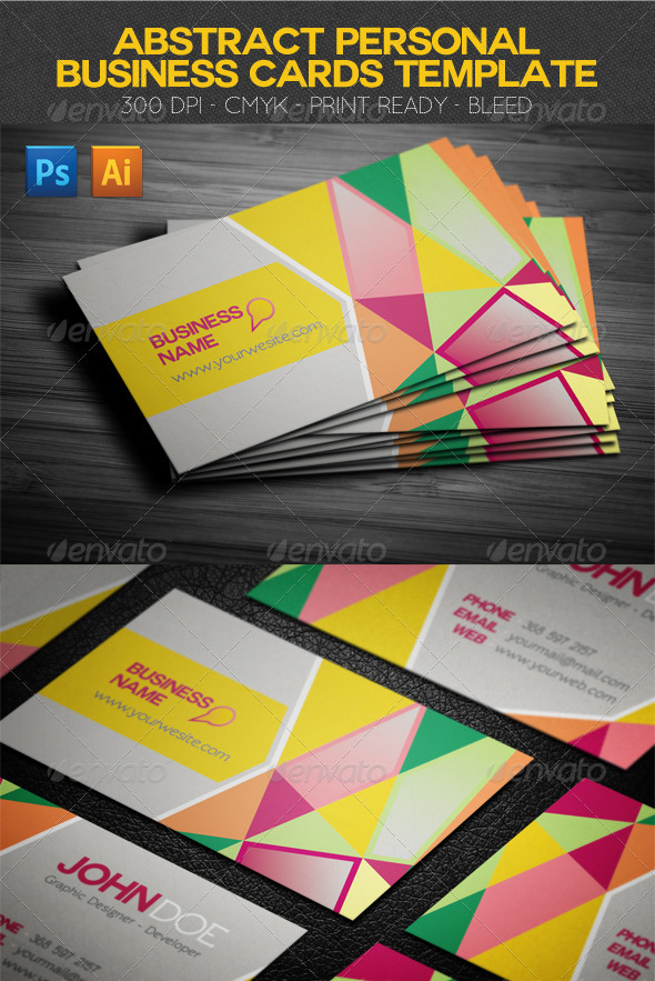 Abstract Personal Business Cards Template
