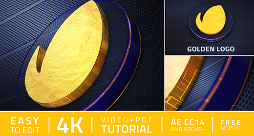 Cinematic Golden Logo Reveal