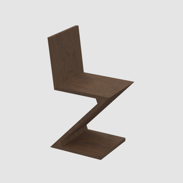 Zig Zag chair - 3Docean 25211177
